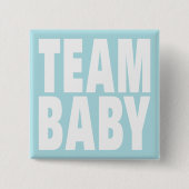 Team Baby op blauw Vierkante Button 5,1 Cm (Voorkant)