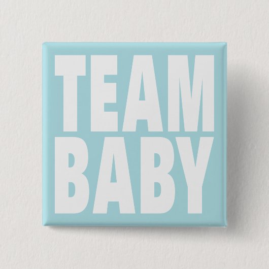 Team Baby op blauw Vierkante Button 5,1 Cm (Voorkant)
