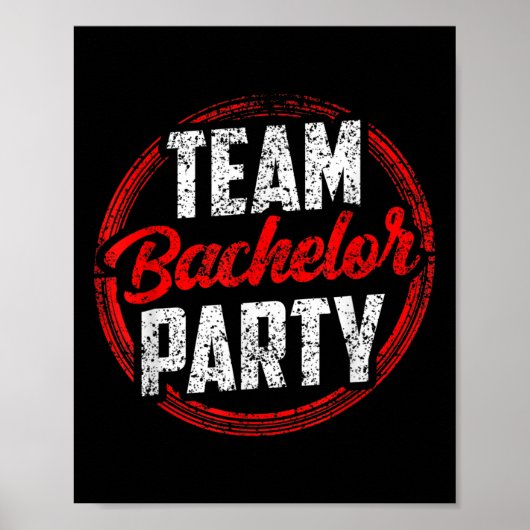 Team Bachelor Party Bruid Bruidegom _2 Poster (Voorkant)