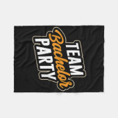 Team Bachelor Party Bruid Bruidegom _4 Fleece Deken (Voorkant (Horizontaal))
