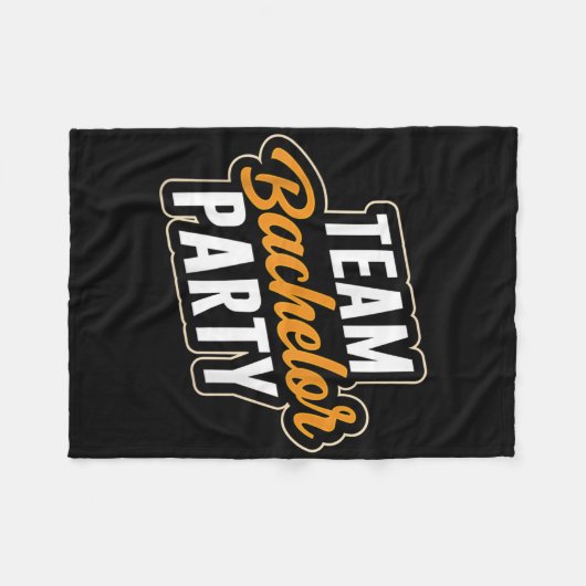 Team Bachelor Party Bruid Bruidegom _4 Fleece Deken (Voorkant (Horizontaal))