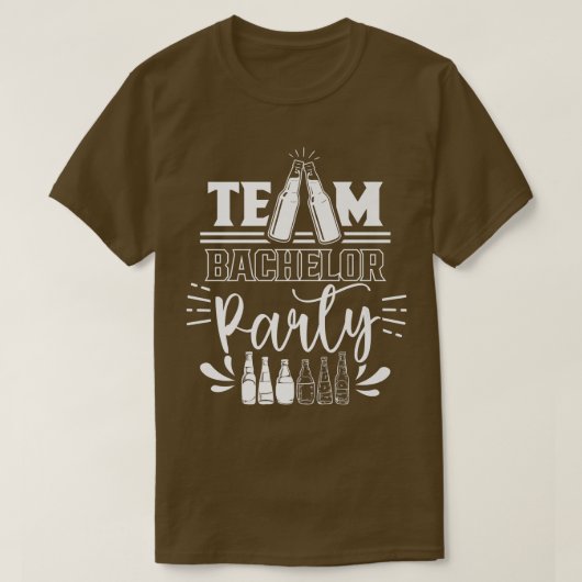 Team Bachelor Party Groom Bride T-shirt (Design voorkant)