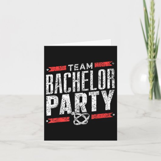 Team Bachelor Party Groom Bruid _1 Kaart (Voorkant)
