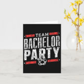 Team Bachelor Party Groom Bruid _1 Kaart (Gele Bloem)