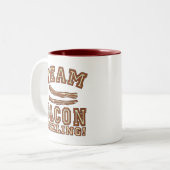 TEAM BACON is SIZZLING Tshirts, Mokken, cadeaus Tweekleurige Koffiemok (Voorkant links)