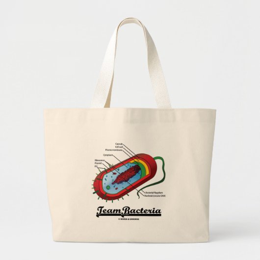 Team Bacteria (Prokaryote) Grote Tote Bag (Voorkant)