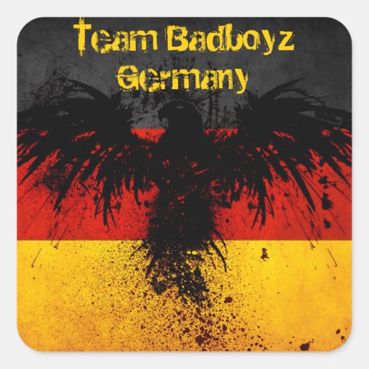 Team Badboyz Duitsland Grunge Sticker (Voorkant)