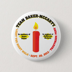 Team Baker-McCarty Light the Night Walk 2013 Ronde Button 5,7 Cm