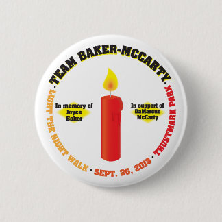 Team Baker-McCarty Light the Night Walk 2013 Ronde Button 5,7 Cm