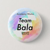 Team Bala - Academy Works Ronde Button 5,7 Cm (Voorkant)