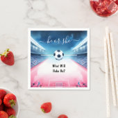 Team Ball Pitch Fun Soccer Field Gender Reveal Servet (Insitu)