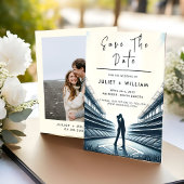 Team Ball veld Pitch Baseball Bruiloft Save The Date