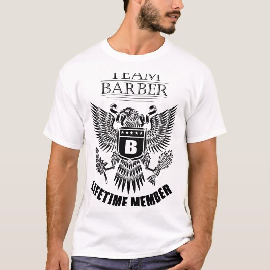 Team Barber Levenslang lid T-shirt (Voorkant)