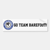 Team Barefoot! Bumpersticker (Voorkant)