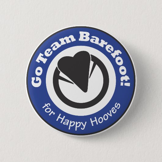 Team Barefoot! Knoop Ronde Button 5,7 Cm (Voorkant)