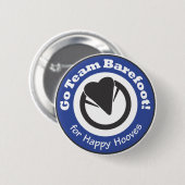 Team Barefoot! Knoop Ronde Button 5,7 Cm (Voorkant /achterkant)