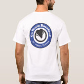 Team Barefoot! Mannen T-shirt (Achterkant)