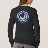 Team Barefoot! T-shirt voor dames met zwarte hoes (Achterkant)