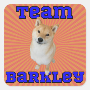 Team Barkley - Vierkante Stickers, Glossy Sticker