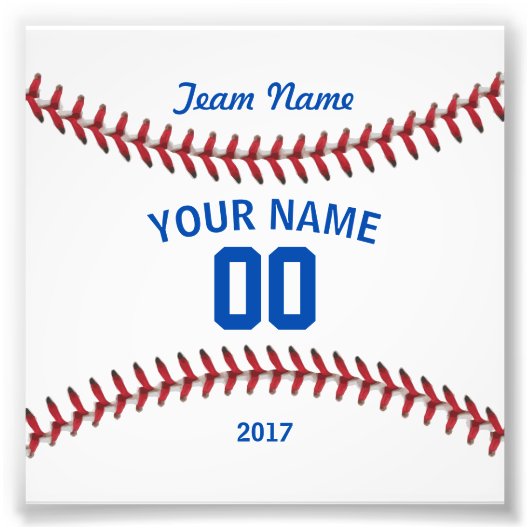 Team Baseball Sport Foto Afdruk (Voorkant)