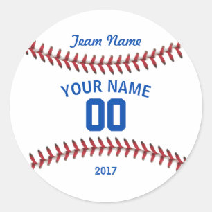 Team Baseball Sport Ronde Sticker