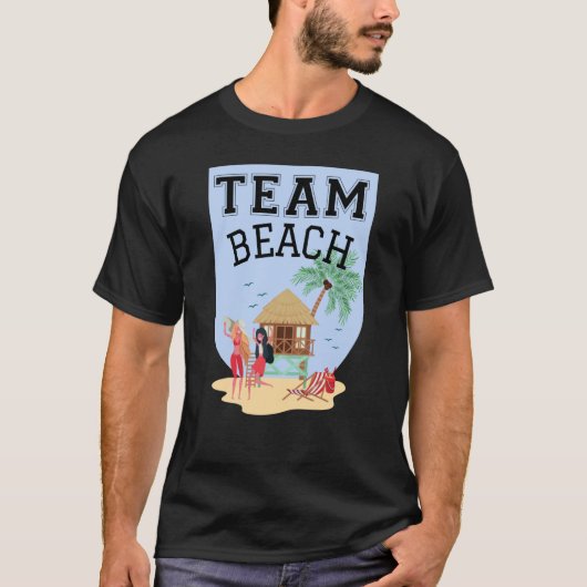 Team Beach Women Palm Tree Hut T-shirt (Voorkant)