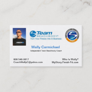 Team Beachbody Visitekaartje