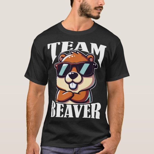 Team Beaver Grappig T-shirt (Voorkant)