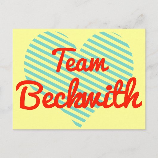 Team Beckwith Briefkaart (Voorkant)