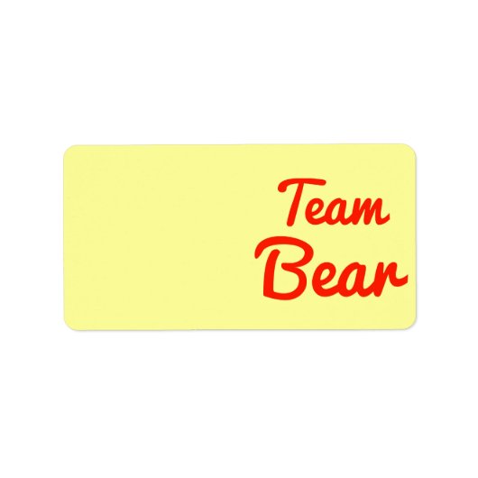 Team Beer Etiket (Voorkant)