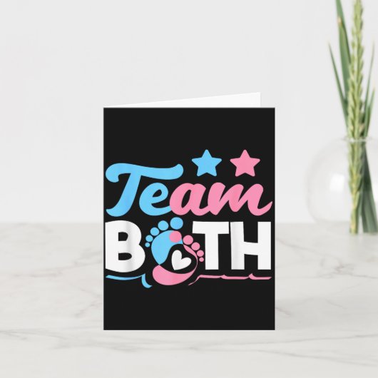 Team beide tweeling geslacht onthulling feestje ro kaart (Voorkant)