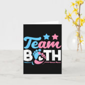 Team beide tweeling geslacht onthulling feestje ro kaart (Gele Bloem)