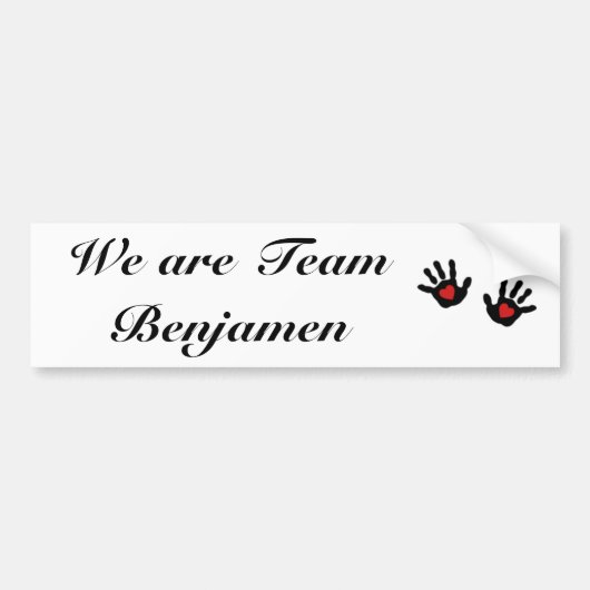 team benjamen bumper sticker (Voorkant)