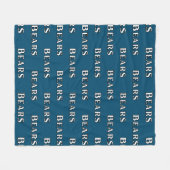 Team Beren Navy Blue Fleece Deken (Voorkant (Horizontaal))