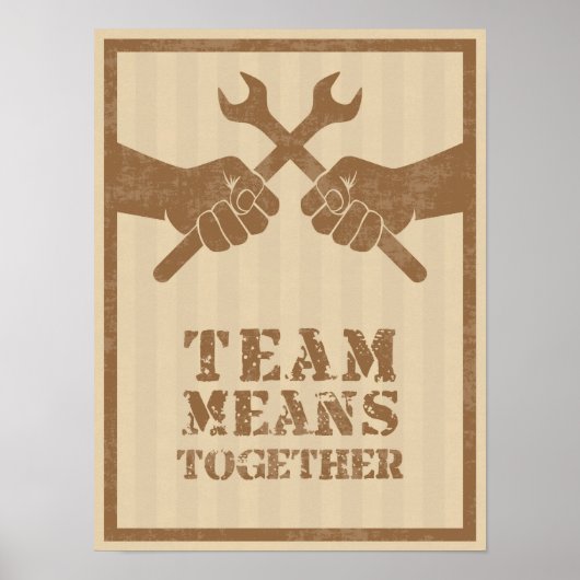 Team betekent samen poster (Voorkant)