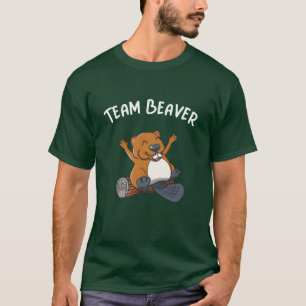 Team Bever Knaagdier Dier Grappige Bever Jongen T-shirt