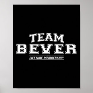 Team Bever _ Trots op Familie Achternaam Geschenk Poster
