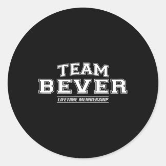 Team Bever _ Trots op familienaam achternaam cadea Ronde Sticker