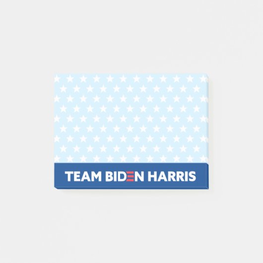 Team Biden Harris Stars Pattern Aangepaste kleuren Post-it® Notes (Voorkant)