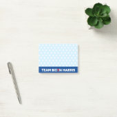 Team Biden Harris Stars Pattern Aangepaste kleuren Post-it® Notes (Kantoor)