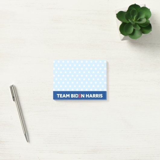 Team Biden Harris Stars Pattern Aangepaste kleuren Post-it® Notes (Kantoor)