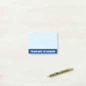 Team Biden Harris Stars Pattern Aangepaste kleuren Post-it® Notes (Op bureau)