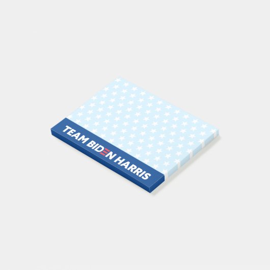 Team Biden Harris Stars Pattern Aangepaste kleuren Post-it® Notes (Schuin)