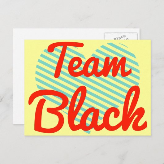 Team Black Briefkaart (Voorkant / Achterkant)