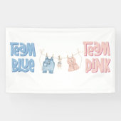 Team Blauw en Roze Geslacht onthullen Spandoek (Horizontaal)