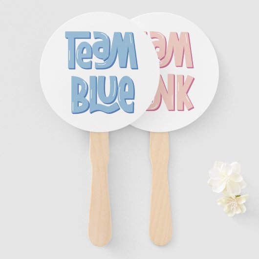 Team Blauw/Jongen  Handwaaier (Voorkant en achterkant)
