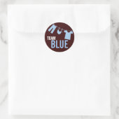Team Blauwe Babykleding Geslacht onthullen Team St Ronde Sticker (Tas)
