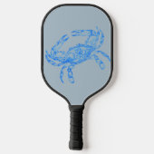team blauwe krab pickleball paddle (Achterkant)
