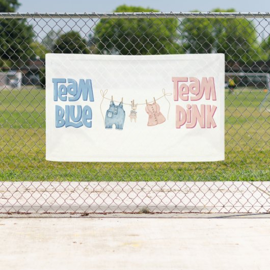 Team Blue and Pink Gender Reveal Spandoek (Insitu)
