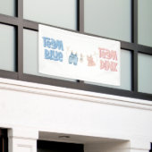 Team Blue and Pink Gender Reveal  Spandoek (Buitenkant Gebouw)